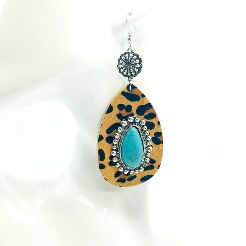 New! BIG BoHo Animal Print Earrings‎